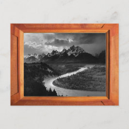 Cartão Postal Grand Tetons preto e branco