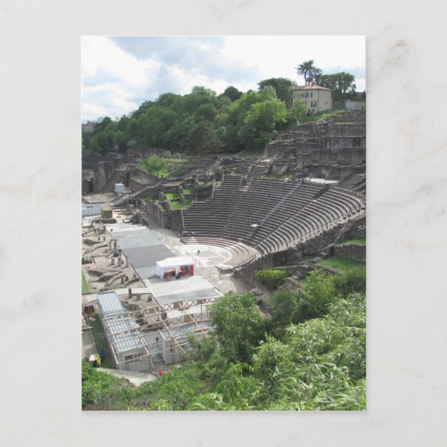 Cartão Postal Grand Theater, Lyon Amphitheater, Roman | França (Frente)