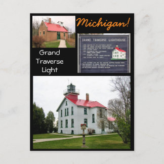 Cartão Postal Grand Traverse Light Michigan!