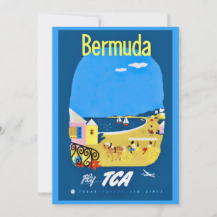 Cartão Postal Grande 13x18cm da Praia de Bermuda