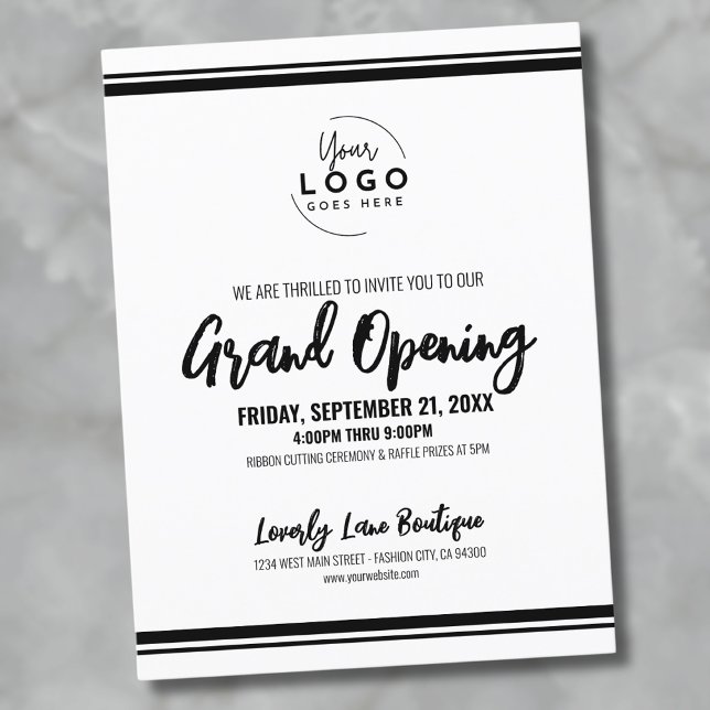 Cartão Postal Grande abertura de negócio de logotipo (Logo Business Grand Opening Postcard)