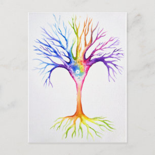 Cartão Postal Grande árvore neuronal colorida