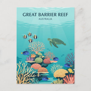 Cartão Postal Grande Barreira de Coral Austrália