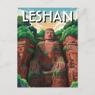 Cartão Postal Grande Buda de Leshan Viagem à China