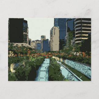 Cartão Postal Grande Canal à Noite na Cidade de Hong Kong