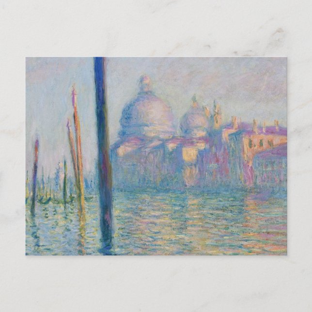 Cartão Postal Grande Canal Monet Veneza Itália Pintura Clássica (Frente)