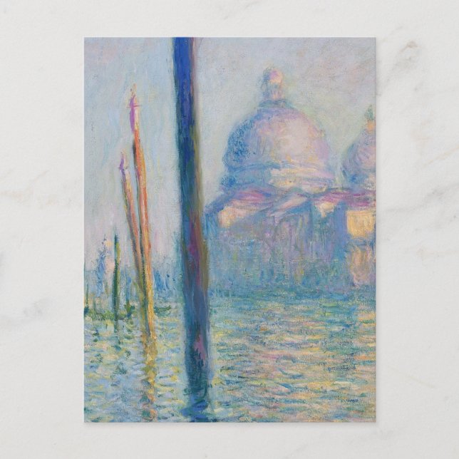 Cartão Postal Grande Canal Monet Veneza Itália Pintura Clássica (Frente)