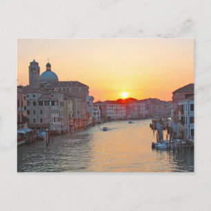 Cartão Postal Grande canal Veneza - nascer do sol