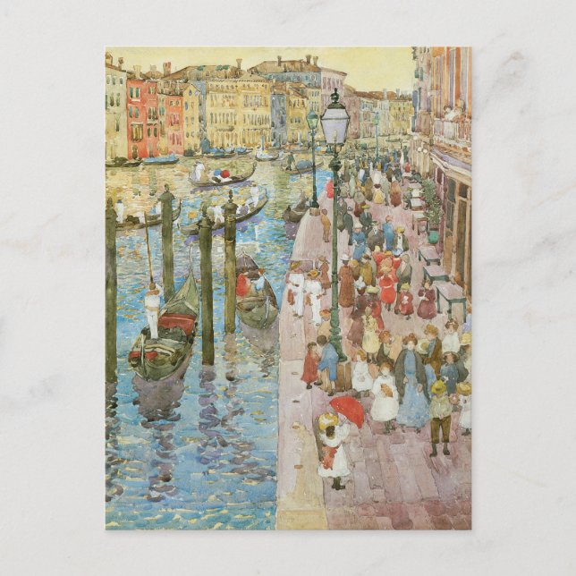 Cartão Postal Grande Canal, Veneza por Maurice Prendergast (Frente)