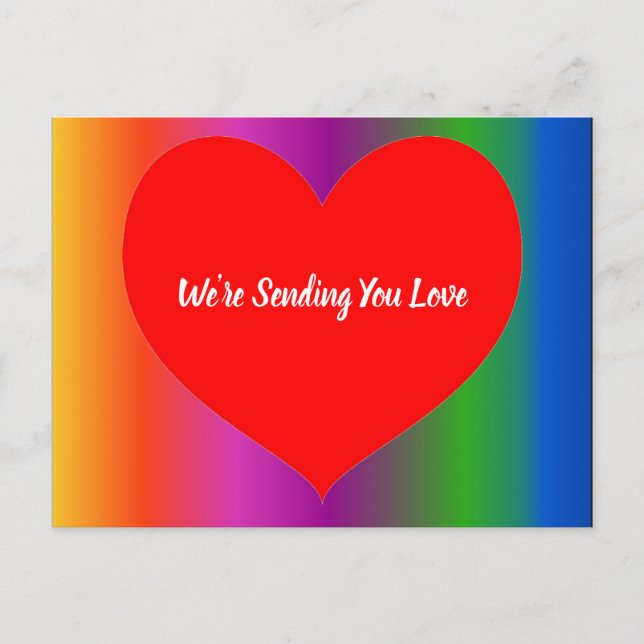 Cartão Postal Grande Coração Vermelho (Frente)