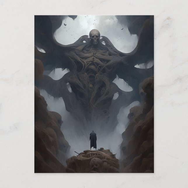 Cartão Postal Grande Demônio Criador Dark Fantasy Horror (Frente)