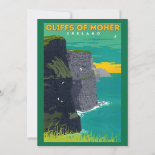 Cartão postal grande dos Penhascos de Moher 5x7