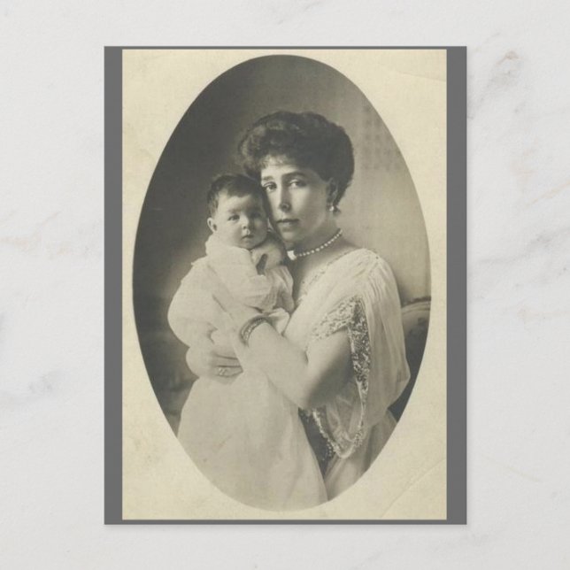 Cartão Postal Grande Duquesa Viktoria Melita & Marie Romanov #25 (Frente)