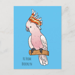 Cartão Postal Grande ilustração do desenho animado de aves da co