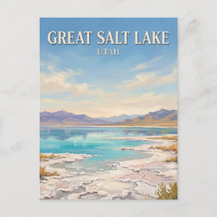 Cartão Postal Grande Lago Salgado Utah