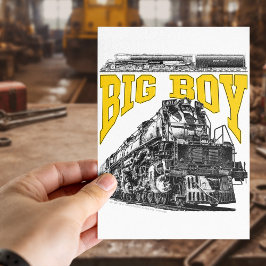 Cartão Postal Grande Locomotiva a Vapor Big Boy 4014. Classe 400
