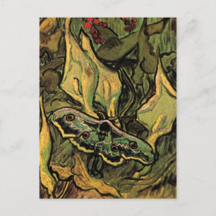 Cartão Postal Grande Mariposa Pavão por Vincent van Gogh