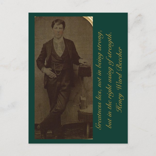 Cartão Postal Grande mentira, não em ser forte... (Frente)