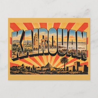 Cartão Postal Grande Mesquita de Cairuão Estepe Viagem Antiga Ar