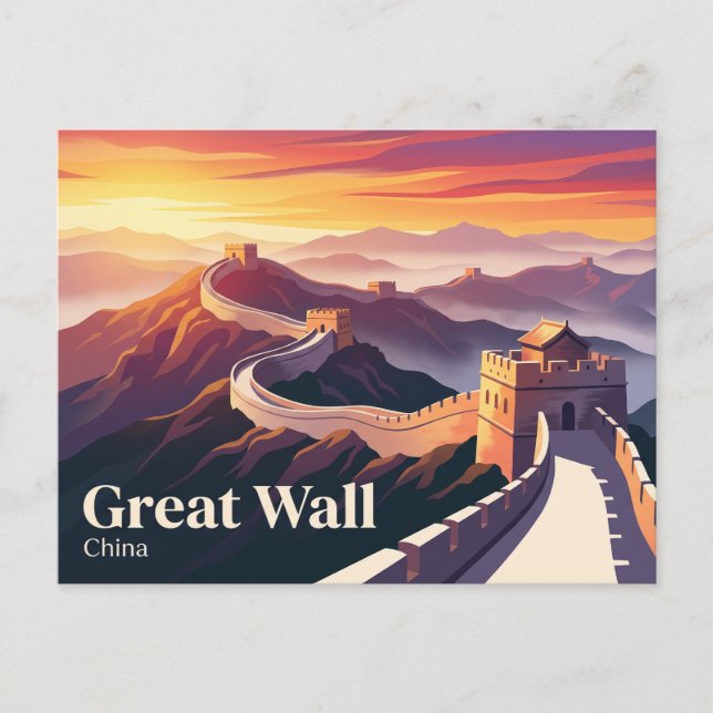 Cartão Postal Grande Muralha da China (Frente)