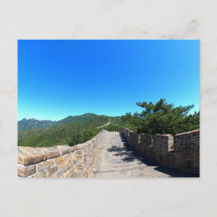 Cartão Postal Grande Muralha da China Curvando-se no Horizonte