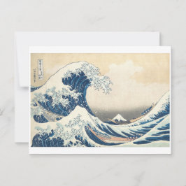 Cartão Postal Grande Onda ao largo de Kanagawa por Hokusai por v
