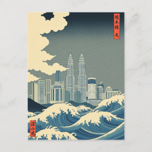 Cartão Postal Grande Onda de Kuala Lumpur Panorama da Malásia