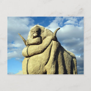 Cartão Postal grande ovelha merino