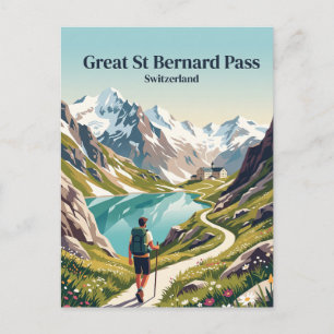 Cartão Postal Grande Passo de São Bernardo Suíça