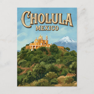 Cartão Postal Grande Pirâmide de Cholula México