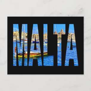 Cartão Postal Grande Porto de Malta Birgu
