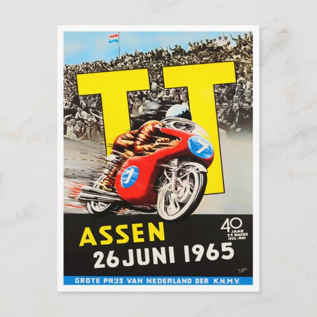 Cartão Postal Grande Prêmio Assen TT de 1965 (Frente)