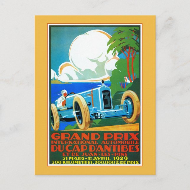 Cartão Postal Grande Prêmio da França de 1929 (Frente)