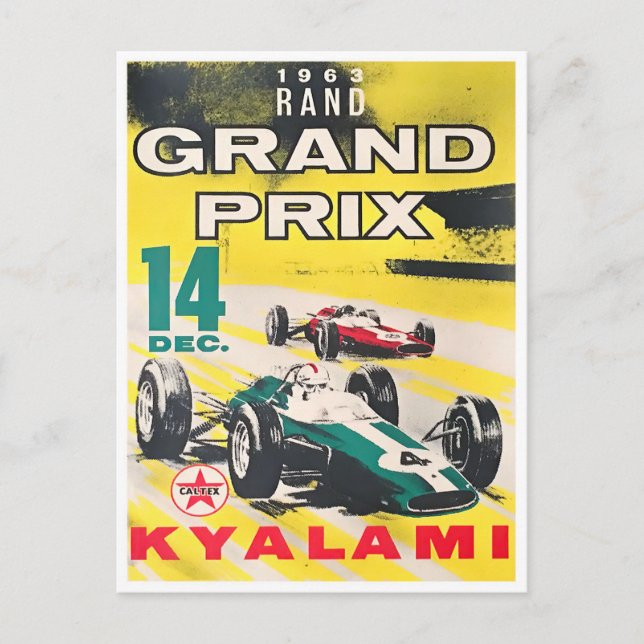 Cartão Postal Grande Prêmio de Kyalami de 1963 (Frente)