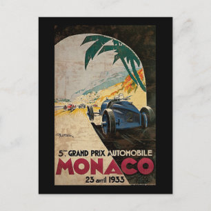 Cartão Postal Grande Prêmio de Mônaco, 5, Automóvel 1933 2