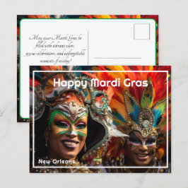 Cartão Postal 💚 💜 💛 Grande Revelação: Mágica Mardi Gras