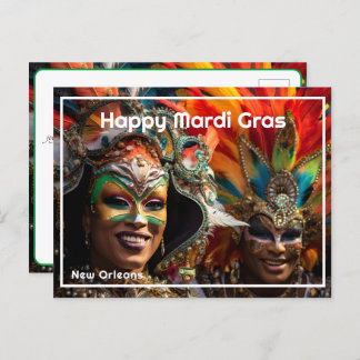 Cartão Postal 💚 💜 💛 Grande Revelação: Mágica Mardi Gras