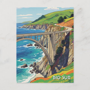 Cartão Postal Grande Sur Califórnia Ponte Bixby Viagem