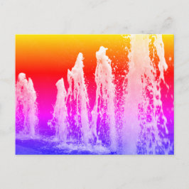 Cartão Postal Grandes Bright Gushing Water Founges Coloridos