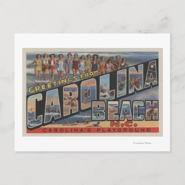 Cartão Postal Grandes Cenas - Carolina Beach, NC (Frente)