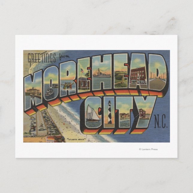 Cartão Postal Grandes Cenas - Morehead City, NC (Frente)