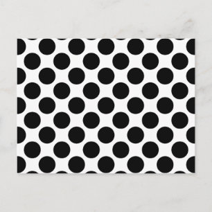 Cartão Postal Grandes pontos retrorreflectores - preto e branco