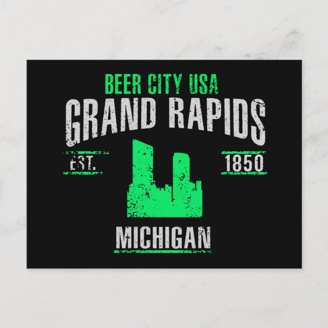 Cartão Postal Grandes Rapids (Frente)