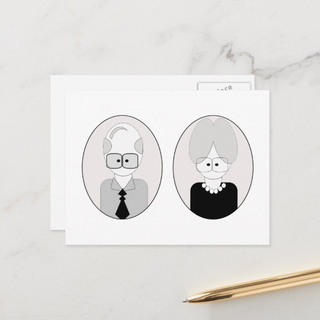 Cartão Postal Grandparents Day - Couple (Frente/Verso In Situ)