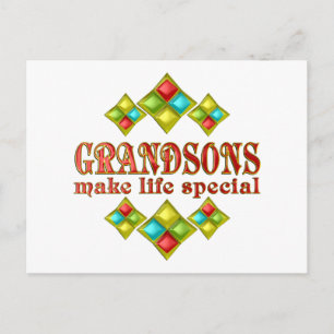 CARTÃO POSTAL GRANDSONS MAKE LIFE SPECIAL