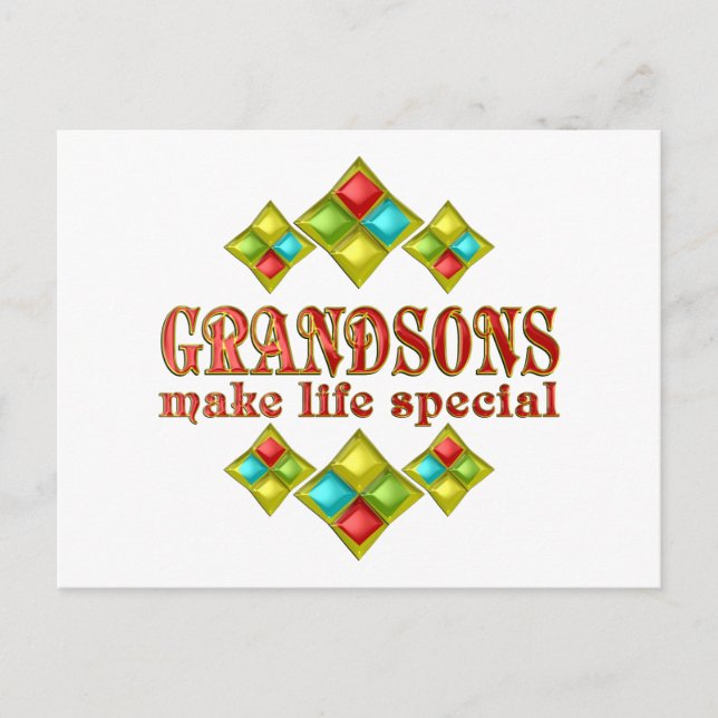 CARTÃO POSTAL GRANDSONS MAKE LIFE SPECIAL (Frente)