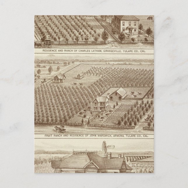 Cartão Postal Grangeville, fazendas de Armona (Frente)