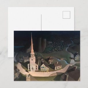 Cartão Postal Grant Wood A Cavalgada Noturna de Paul Revere