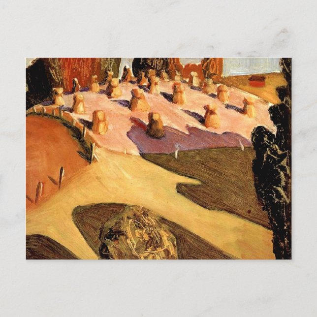 Cartão Postal Grant Wood - Iowa View, belas artes (Frente)