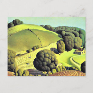 Cartão Postal Grant Wood trabalho de arte, Jovem Milho